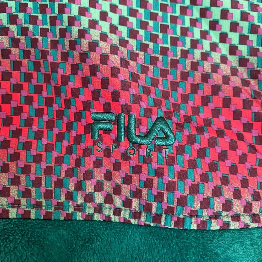 Awesome turquoise FILA sweatshirt that’s super cozy. - Picture 3 of 4